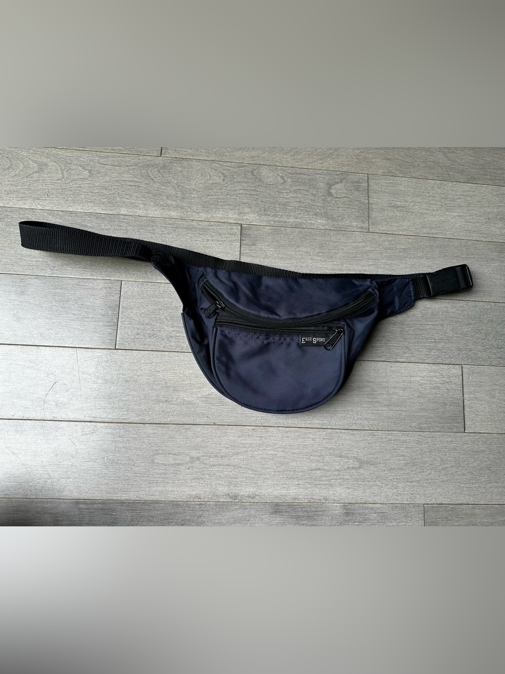 Unisex Adults Vintage Eastsports Blue Fanny Pack 3 Zipper Compartment Adjustable